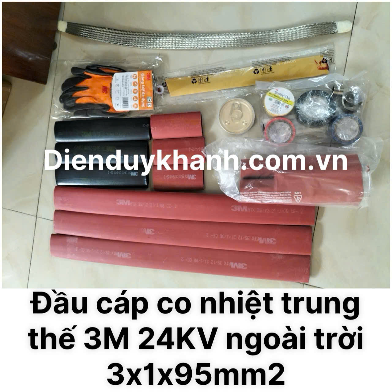Đầu Cáp Co Nhiệt Trung Thế Ngoài Trời 24KV OD 1C (K)6S-95 ( 3x1x95mm2) MHO